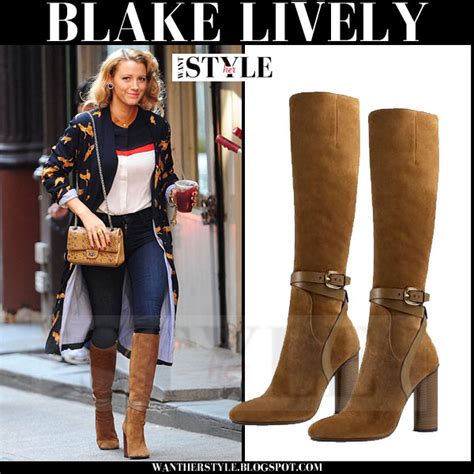 blake lively gucci boots|Blake Lively Wore the New It Gucci Pieces .